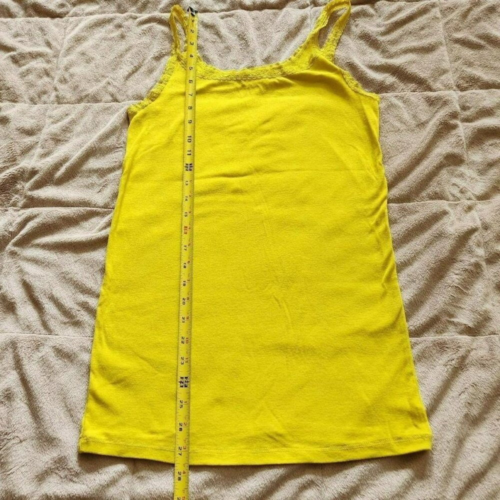 Vintage Old Navy lace yellow tank top women Sz M festivals trending color - Picture 8 of 8